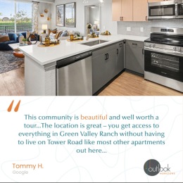 resident review with image of kitchen