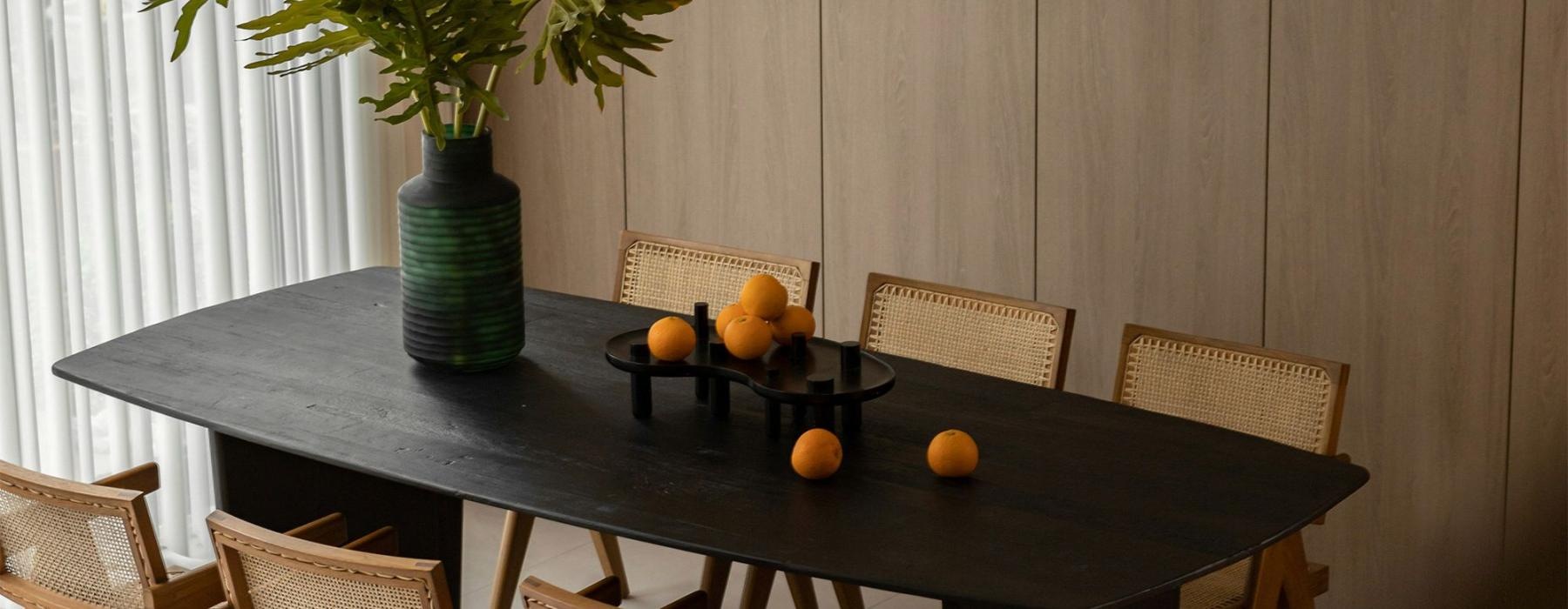 a table with chairs around it